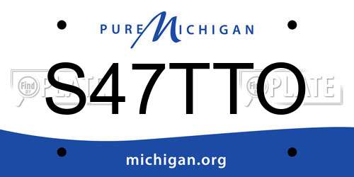 S47TTO Michigan License Plate