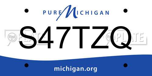 S47TZQ Michigan License Plate