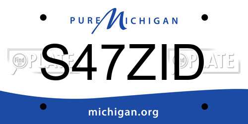 S47ZID Michigan License Plate