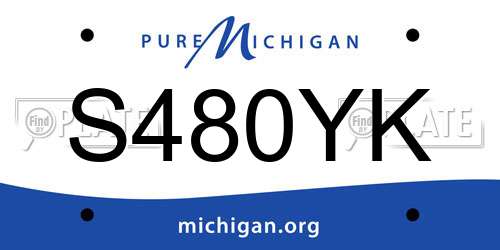 S480YK Michigan License Plate