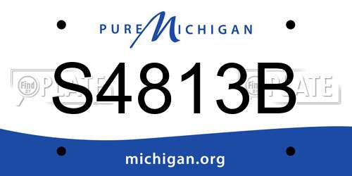 S4813B Michigan License Plate