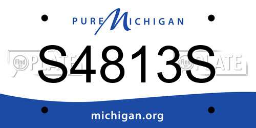 S4813S Michigan License Plate