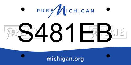 S481EB Michigan License Plate