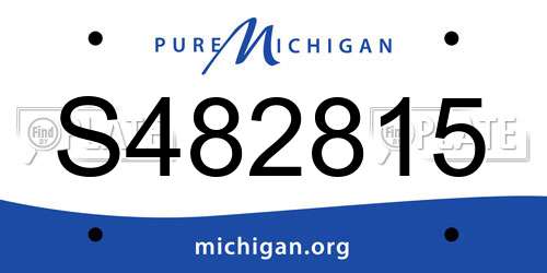 S482815 Michigan License Plate