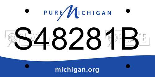 S48281B Michigan License Plate