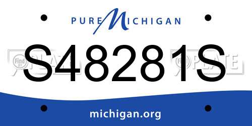 S48281S Michigan License Plate