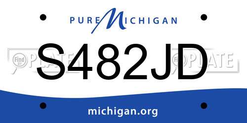 S482JD Michigan License Plate