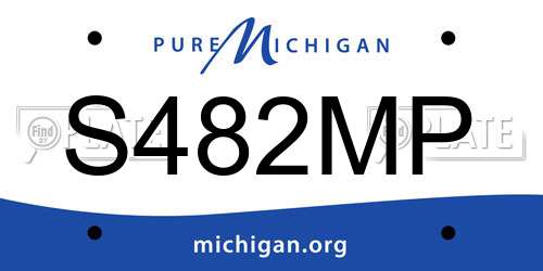 S482MP Michigan License Plate