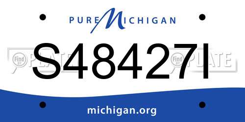S48427I Michigan License Plate