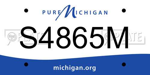 S4865M Michigan License Plate