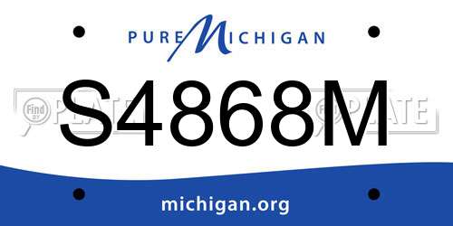 S4868M Michigan License Plate