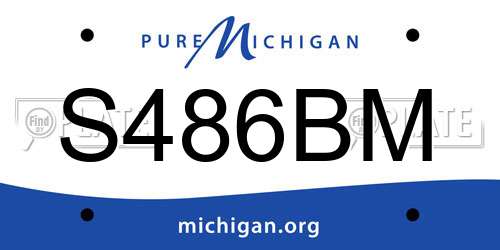 S486BM Michigan License Plate
