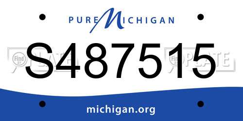 S487515 Michigan License Plate