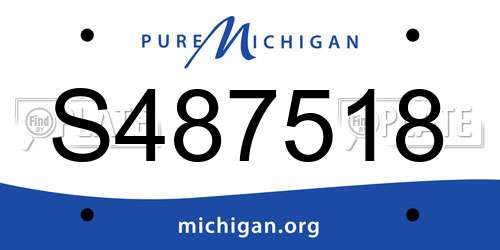 S487518 Michigan License Plate