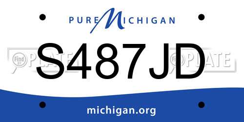 S487JD Michigan License Plate