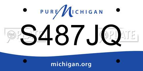 S487JQ Michigan License Plate
