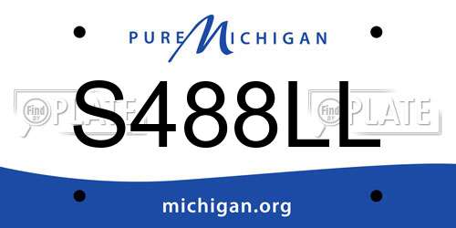 S488LL Michigan License Plate