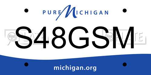 S48GSM Michigan License Plate