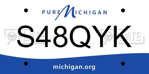 S48QYK Michigan License Plate