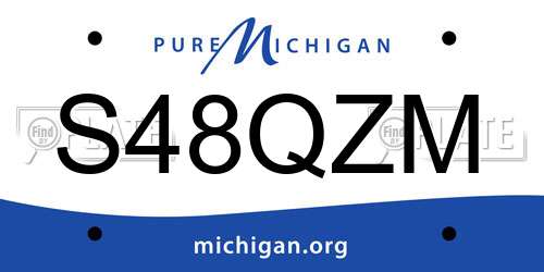 S48QZM Michigan License Plate