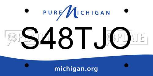 S48TJO Michigan License Plate