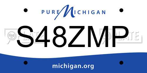 S48ZMP Michigan License Plate