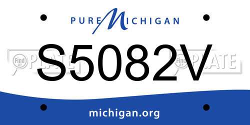 S5082V Michigan License Plate