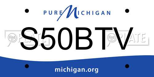 S50BTV Michigan License Plate
