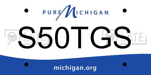 S50TGS Michigan License Plate