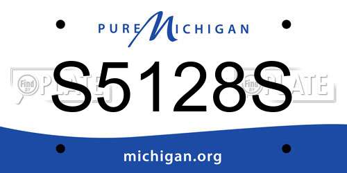 S5128S Michigan License Plate