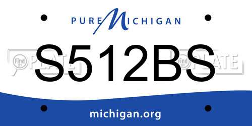 S512BS Michigan License Plate
