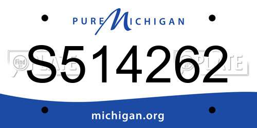 S514262 Michigan License Plate