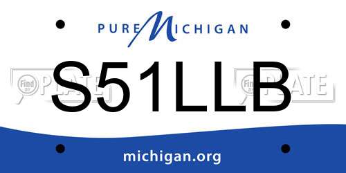 S51LLB Michigan License Plate