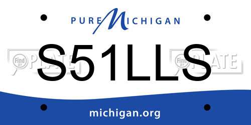 S51LLS Michigan License Plate