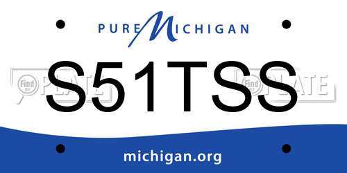 S51TSS Michigan License Plate