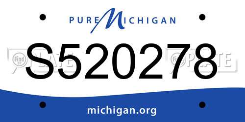 S520278 Michigan License Plate