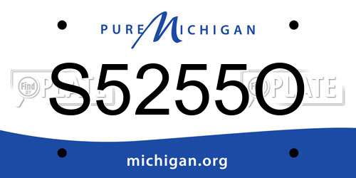 S5255O Michigan License Plate