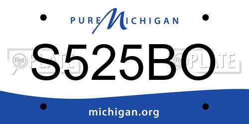 S525BO Michigan License Plate