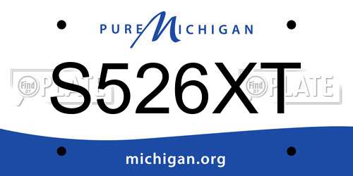 S526XT Michigan License Plate