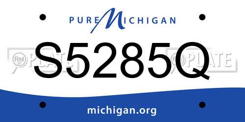 S5285Q Michigan License Plate