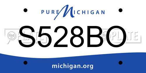 S528BO Michigan License Plate