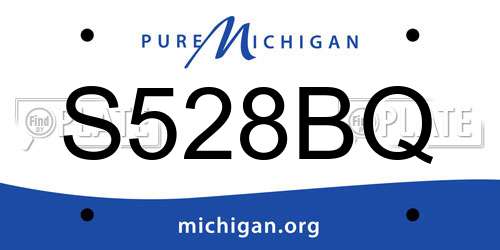 S528BQ Michigan License Plate