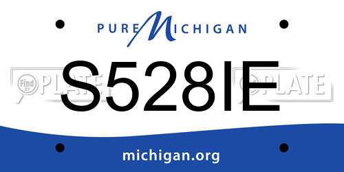 S528IE Michigan License Plate
