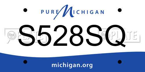 S528SQ Michigan License Plate