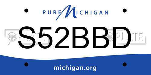 S52BBD Michigan License Plate