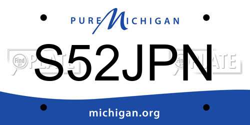 S52JPN Michigan License Plate