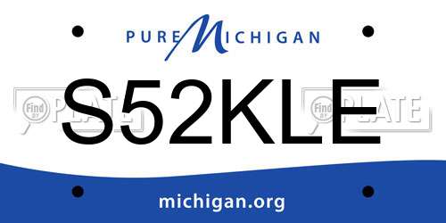 S52KLE Michigan License Plate