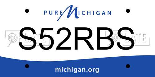 S52RBS Michigan License Plate