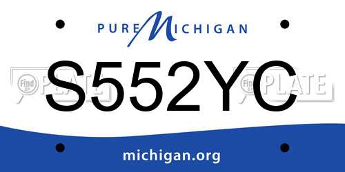 S552YC Michigan License Plate