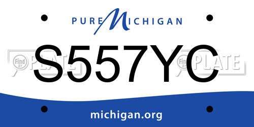 S557YC Michigan License Plate